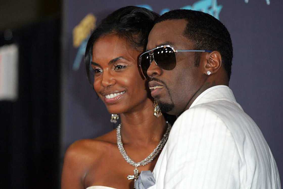 Sean "Diddy" Combs and Kim Porter during 2006 BET Awards