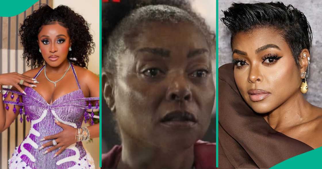 Ini Edo reacts emotionally after watching Taraji P. Henson in Tyler Perry's STRAW. Ini Edo reacts emotionally after watching Taraji P. Henson in Tyler Perry's STRAW.