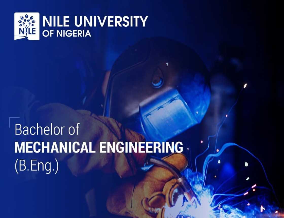 Nile University mechanical engineering course poster