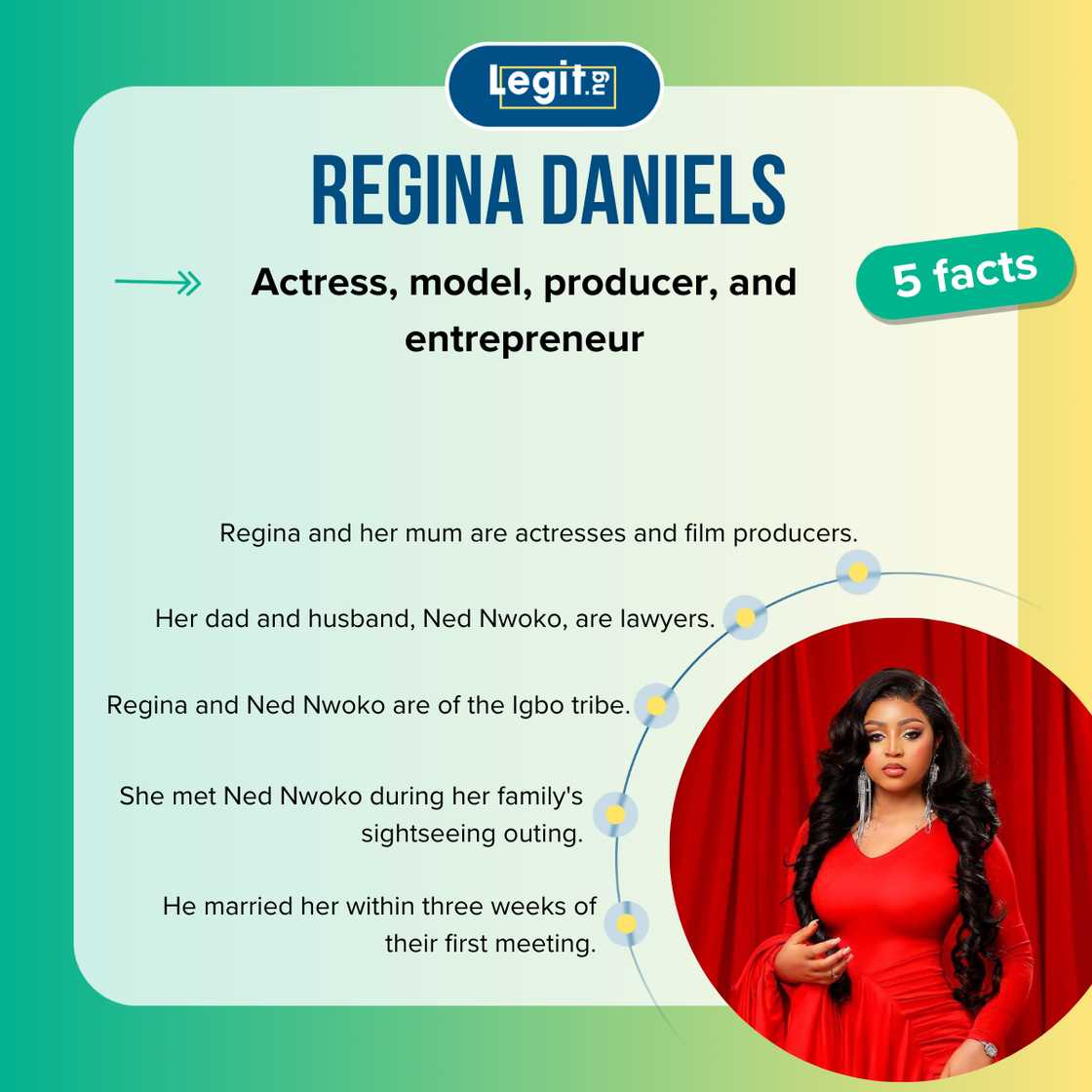 Regina Daniels in a red dress Regina Daniels in a red dress