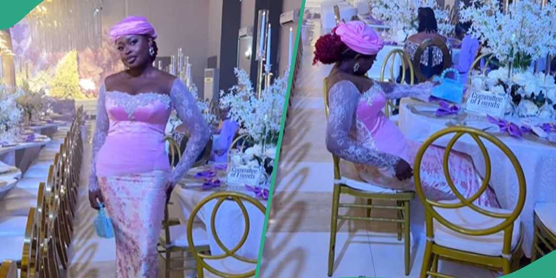 A guest rocks a tight corset dress A guest rocks a tight corset dress