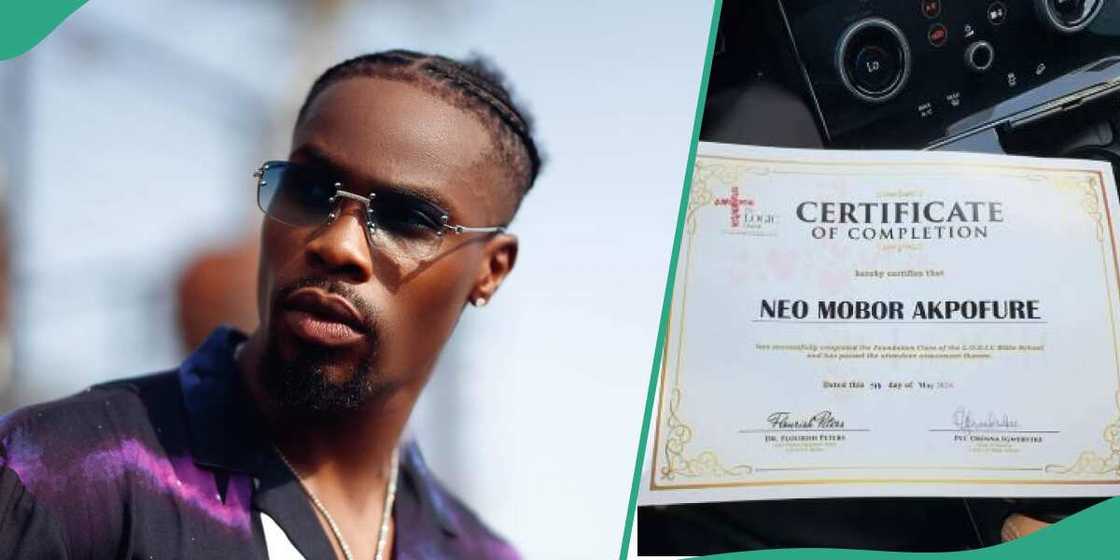 BBN's Neo Akpofure graduates from bible school. BBN's Neo Akpofure graduates from bible school.