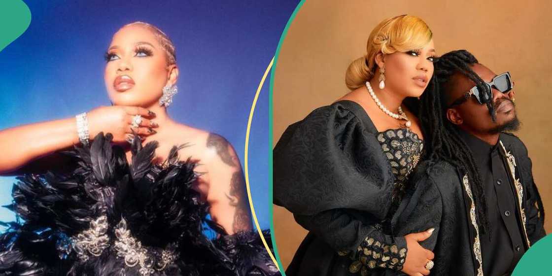 Toyin Lawani calls out married gay celebrities, husband reacts Toyin Lawani calls out married gay celebrities, husband reacts
