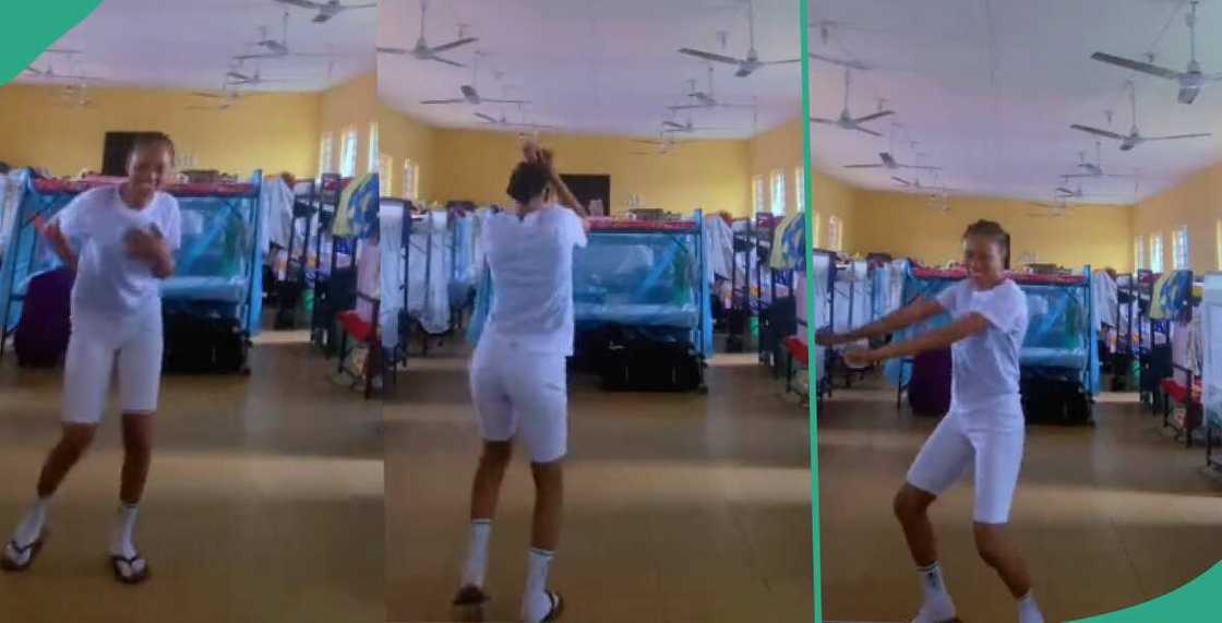 Video of female corper who was locked up in camp hostel dancing trends