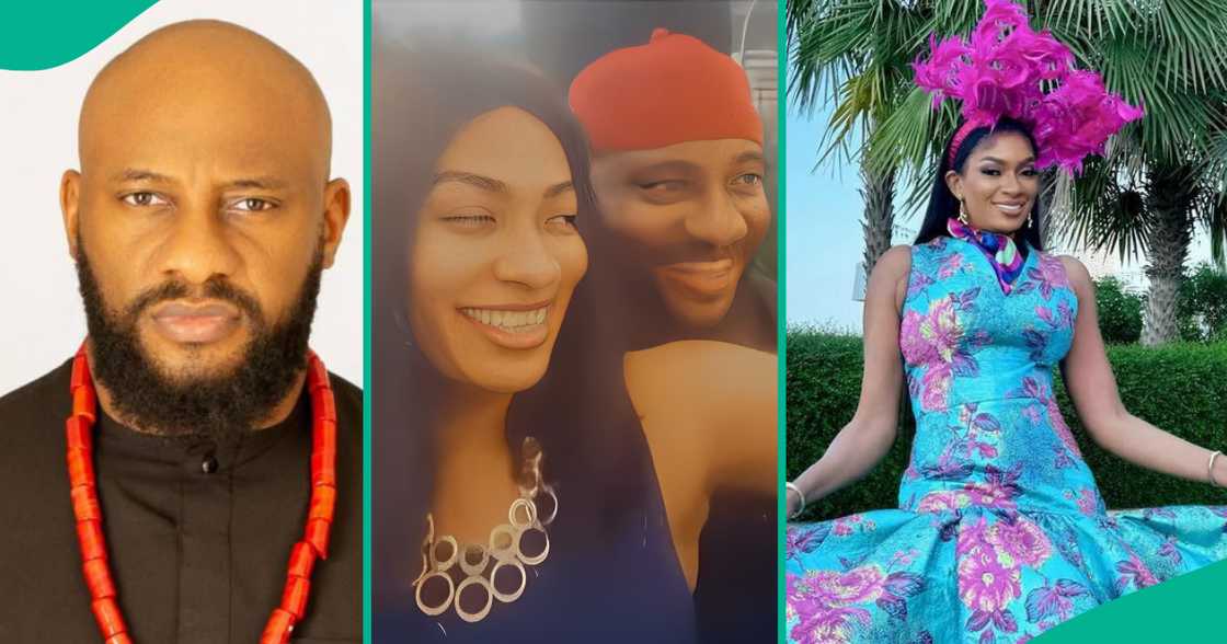 Yul Edochie and May at Obi Cubana's party. Yul Edochie and May at Obi Cubana's party.