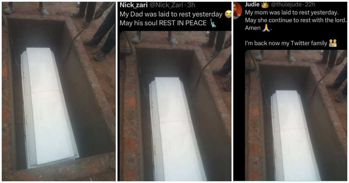 Twitter users claim the same white casket