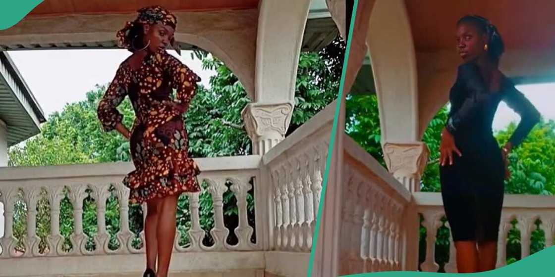 Young lady dances in heels Young lady dances in heels