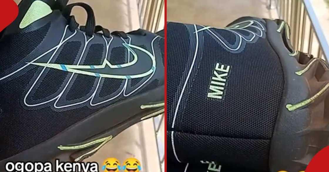 Fake Nike shoes branded Mike. Fake Nike shoes branded Mike.