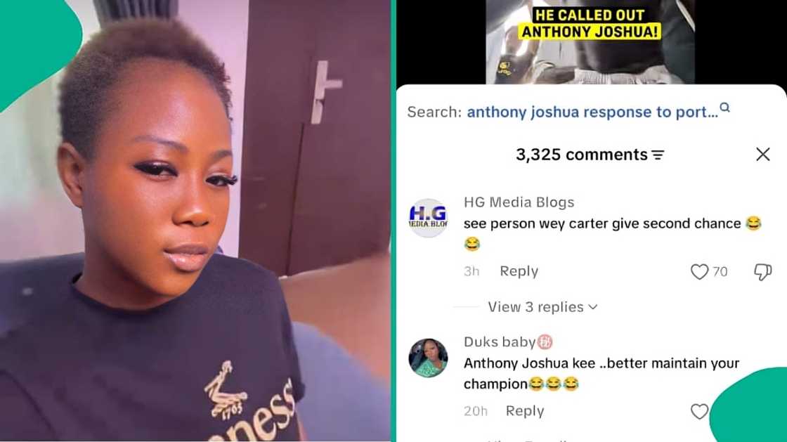 Portable calls out Anthony Joshua, lady responds online