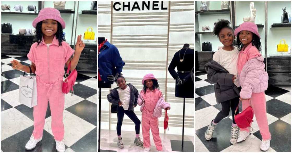 Davido's Imade hits Channel store in London with her friend Davido's Imade hits Channel store in London with her friend