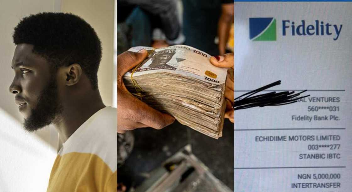 Nigerian man mistakenly transfers N5 million instead of N50k. Nigerian man mistakenly transfers N5 million instead of N50k.