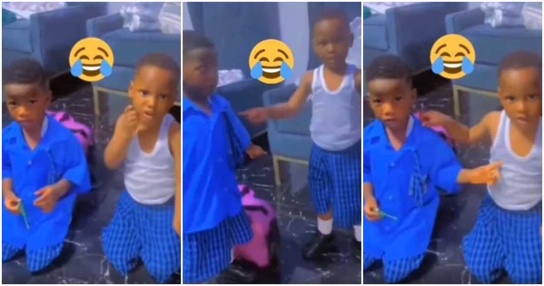 Twins confuse mum, Nigerian mum and her twins Twins confuse mum, Nigerian mum and her twins