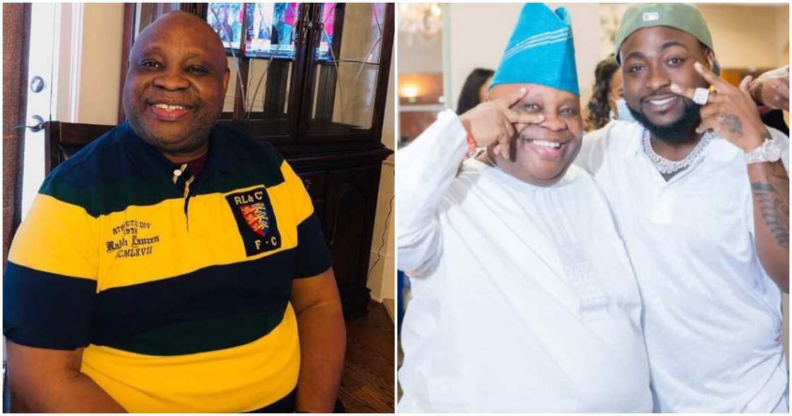 Davido and his politician uncle Senator Adeleke Davido and his politician uncle Senator Adeleke