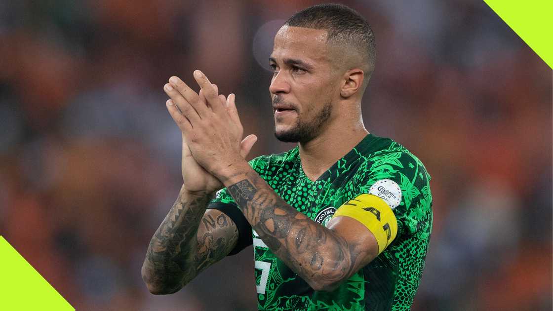 William Troost-Ekong playing for Nigeria in the AFCON 2023 final.