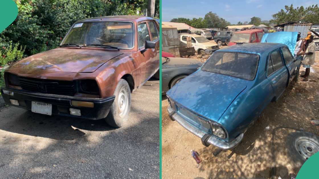 Man buys old Peugeot car and refurbishes. Man buys old Peugeot car and refurbishes.