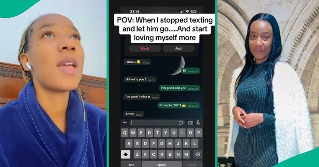 Lady's chat with ex-boyfriend goes viral on TikTok. Lady's chat with ex-boyfriend goes viral on TikTok.