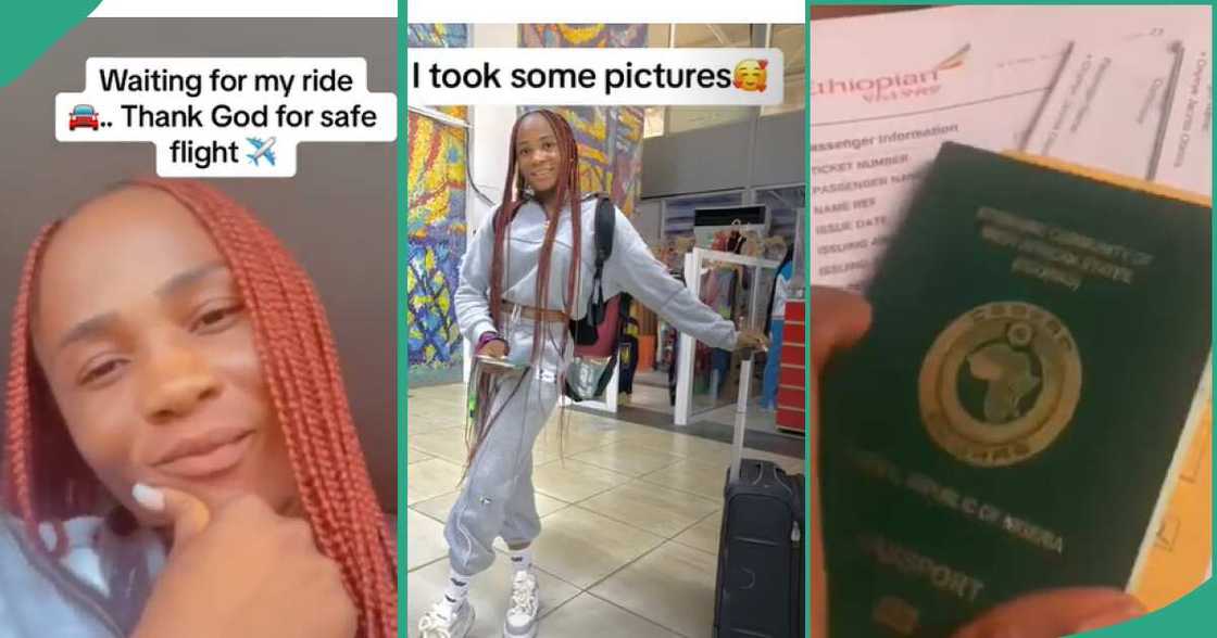 Lady flew from Nigeria to Ethiopia, then Vienna.