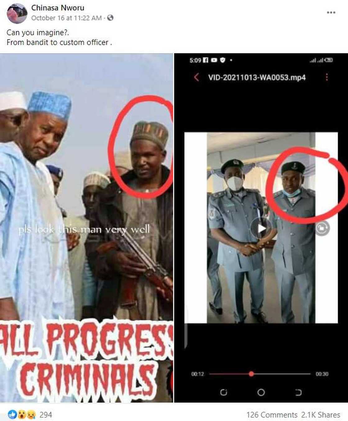 Fact check: This is not image of repentant bandit absolved as customs officer Fact check: This is not image of repentant bandit absolved as customs officer
