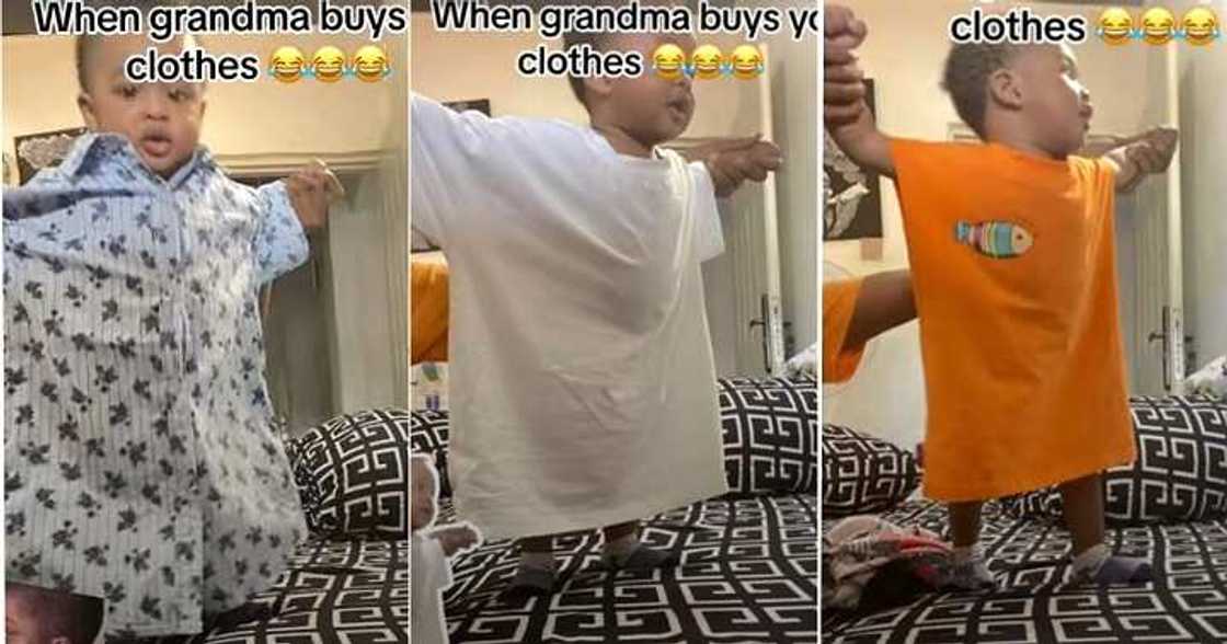 Nigerian grandma buys oversized clothes for her grandbaby