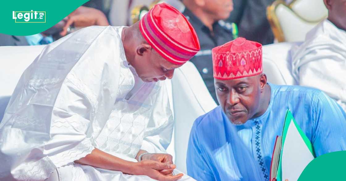 Gwamna Abba da Abdullahi Rogo.