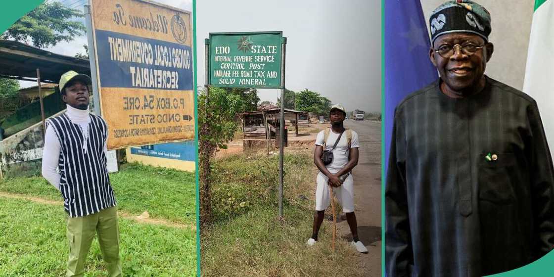 Corps member, Nathaniel King, begins trekking marathon from Ondo to Abuja to meet President Tinubu Corps member, Nathaniel King, begins trekking marathon from Ondo to Abuja to meet President Tinubu