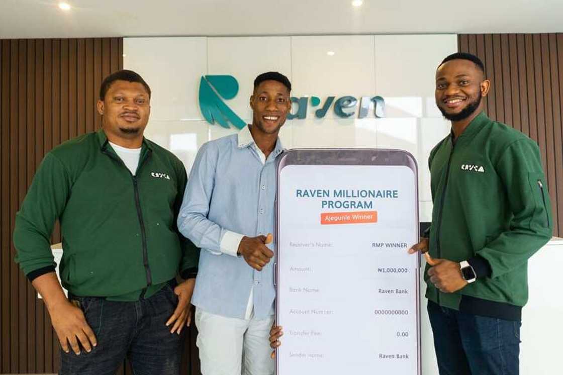 Raven Bank Turns Poultry Farmer Into Rich Man, Announces Him as Winner of Raven Bank Millionaire Program Raven Bank Turns Poultry Farmer Into Rich Man, Announces Him as Winner of Raven Bank Millionaire Program