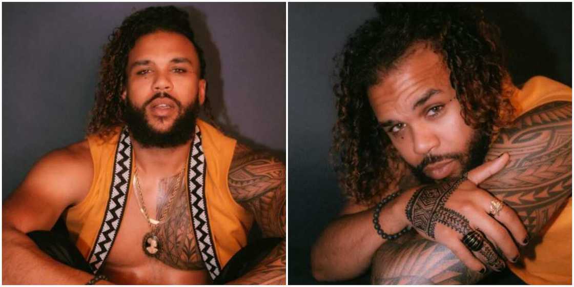 From Classic Man to Aquaman: Fans Drool As Nigerian American Star Jidenna Puts Massive Body Artwork on Display From Classic Man to Aquaman: Fans Drool As Nigerian American Star Jidenna Puts Massive Body Artwork on Display
