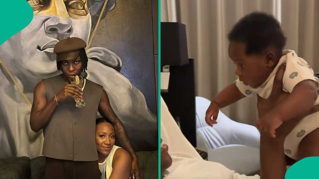 Reekado Banks' family photos. Reekado Banks' family photos.