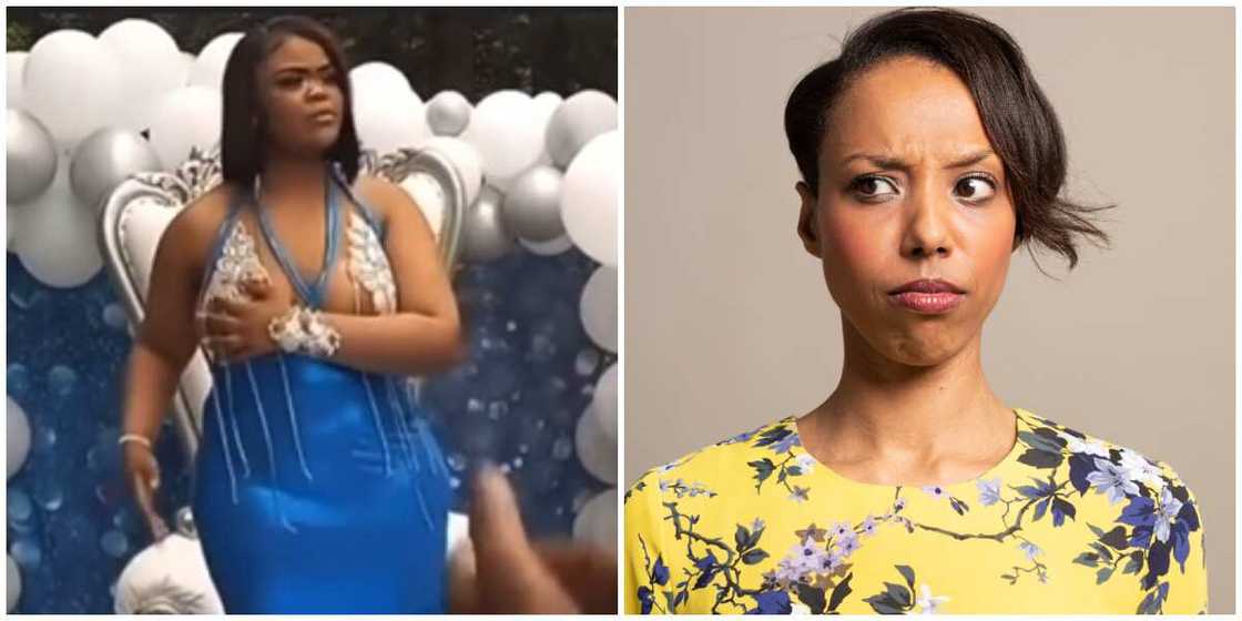 Photos of the lady in her prom dress and a stock model. Photos of the lady in her prom dress and a stock model.