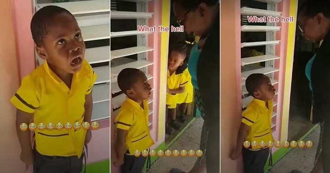 Little boy lacks home training, insults teacher