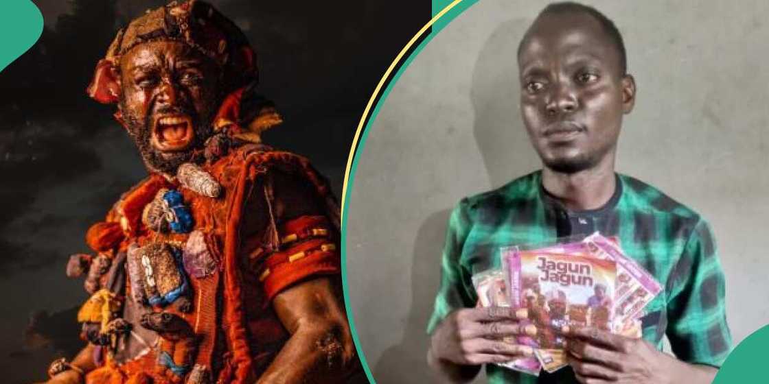 Nollywood actor Femi Adebayo and pirate Nollywood actor Femi Adebayo and pirate