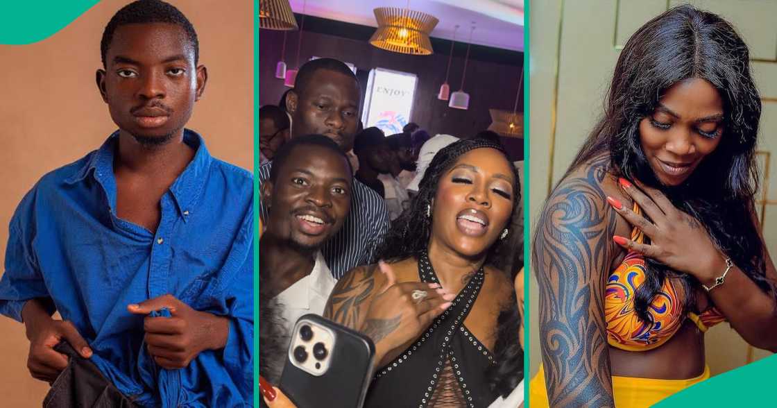 Erekere meets Tiwa Savage. Erekere meets Tiwa Savage.