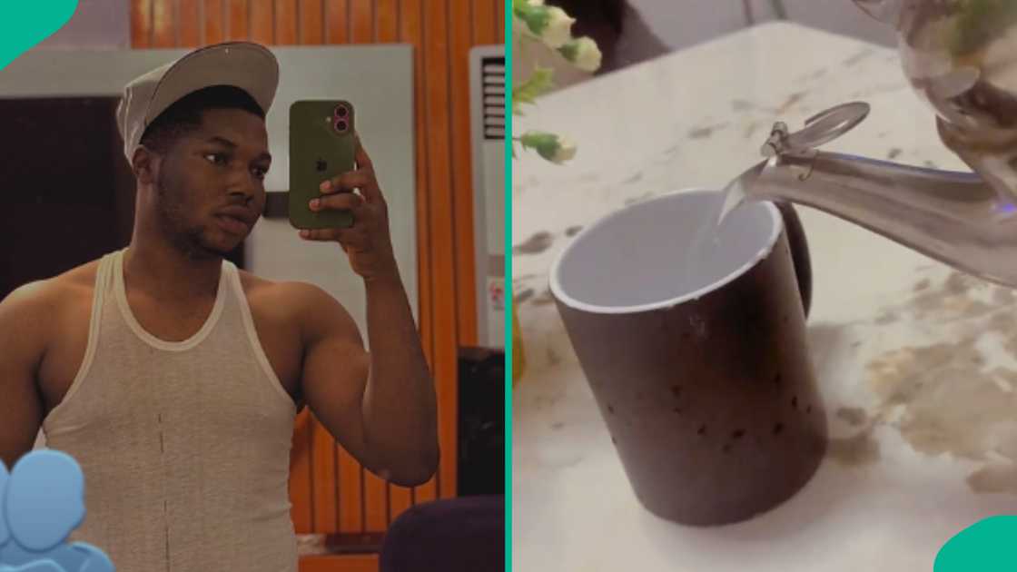 Years aft  woman  talented  him mug connected  his birthday, antheral   discovers thing  connected  it