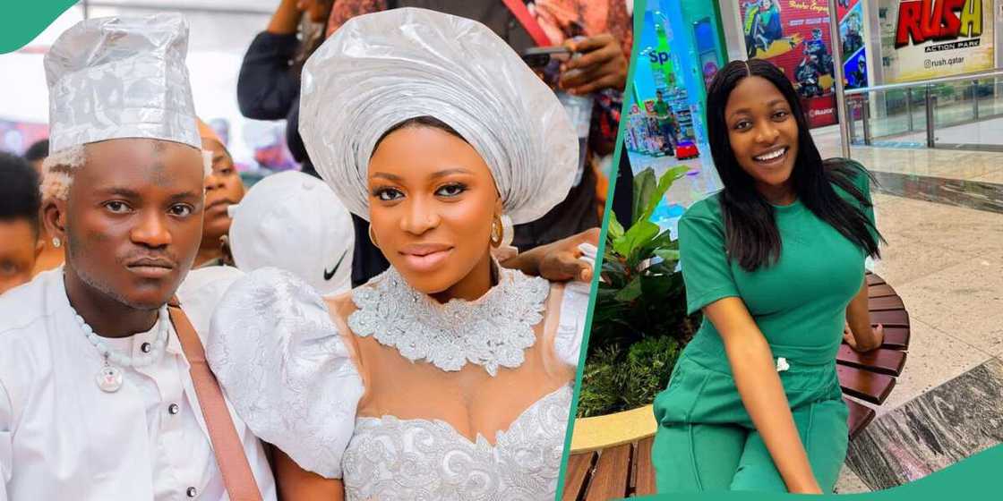 Portable and his 4th baby mama Ashabi Simple during their child's naming ceremony, Ashabi Simple Portable and his 4th baby mama Ashabi Simple during their child's naming ceremony, Ashabi Simple