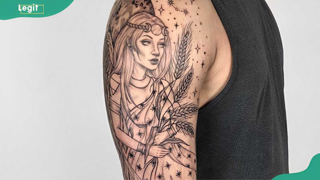 Wheat symbol tattoo Wheat symbol tattoo