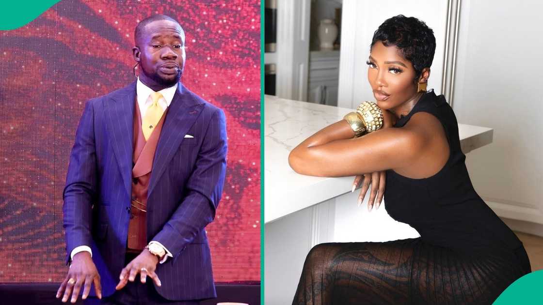 Nigerians criticise Apostle Harrison Ayintete for revisiting Tiwa Savage’s leaked tape saga years after the singer’s traumatic experience Nigerians criticise Apostle Harrison Ayintete for revisiting Tiwa Savage’s leaked tape saga years after the singer’s traumatic experience