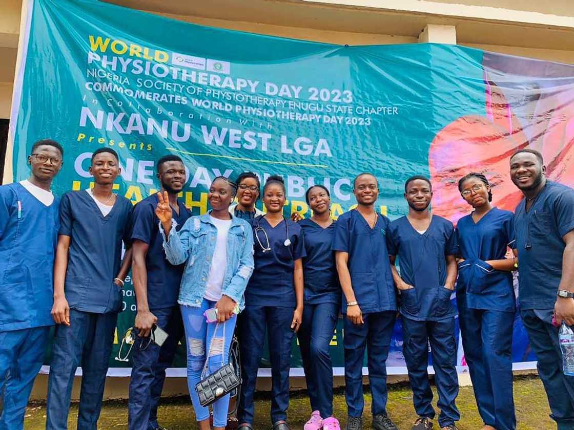 Students studying physiotherapy at Evangel University, Akaeze celebrate the 2023 World Physiotherapy Day Students studying physiotherapy at Evangel University, Akaeze celebrate the 2023 World Physiotherapy Day