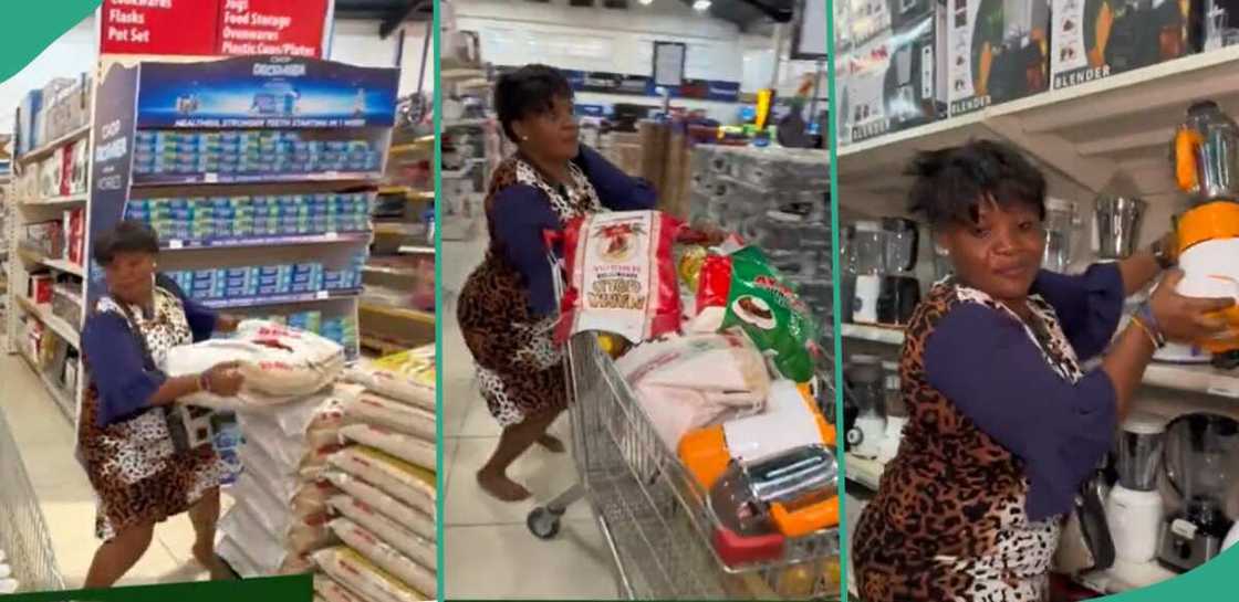 Woman doing free shopping spree. Woman doing free shopping spree.