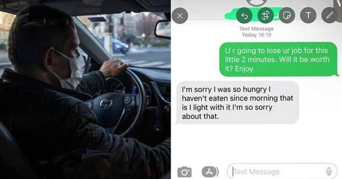 Uber driver eats Sallah food he was asked to deliver