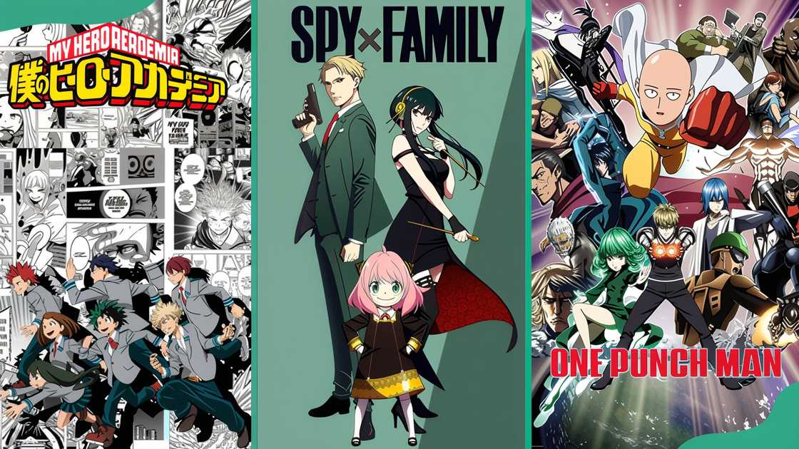 Watch My Hero Academia, Spy x Family, and One-Punch Man posters Watch My Hero Academia, Spy x Family, and One-Punch Man posters