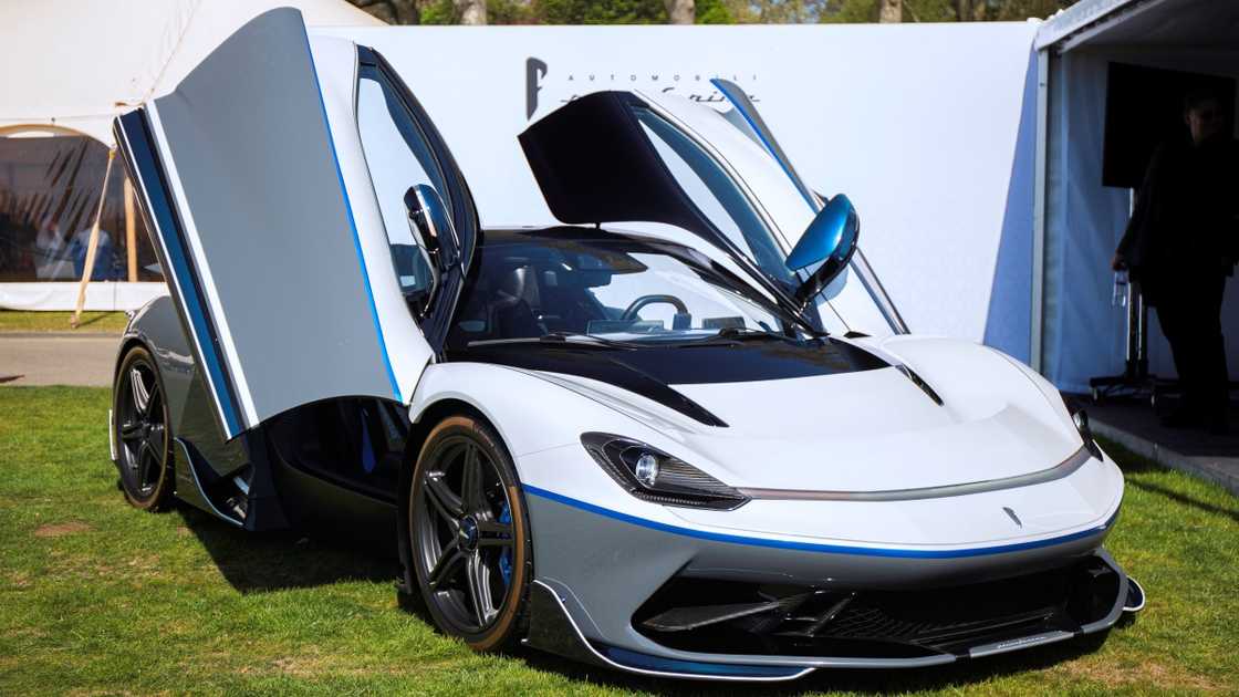 The Pininfarina Battista Anniversario pictured at Salon Prive London The Pininfarina Battista Anniversario pictured at Salon Prive London