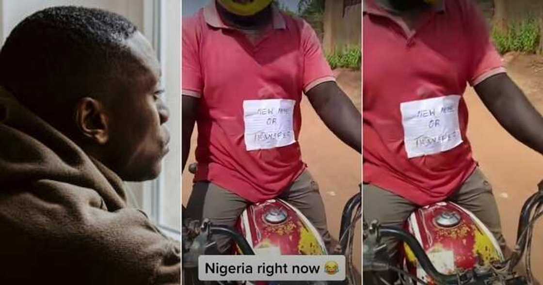 Okada rider rejects old naira notes, new notes or transfer Okada rider rejects old naira notes, new notes or transfer