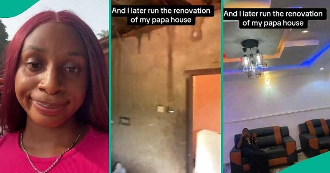 Lady transforms dad's old house Lady transforms dad's old house