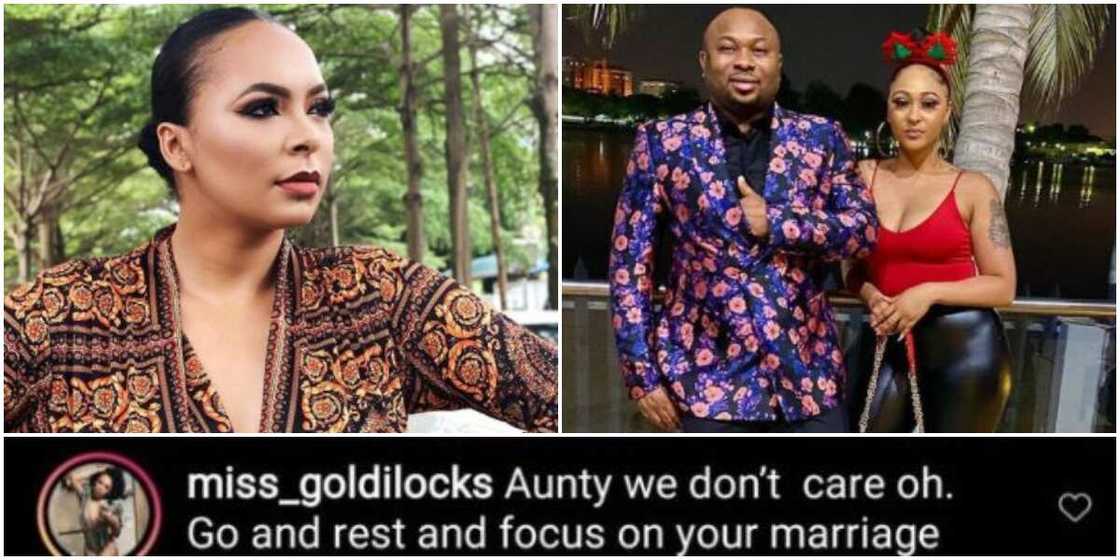 We don’t care, focus on your marriage: TBoss’ sister reacts to video of Rosy Meurer explaining her marriage We don’t care, focus on your marriage: TBoss’ sister reacts to video of Rosy Meurer explaining her marriage