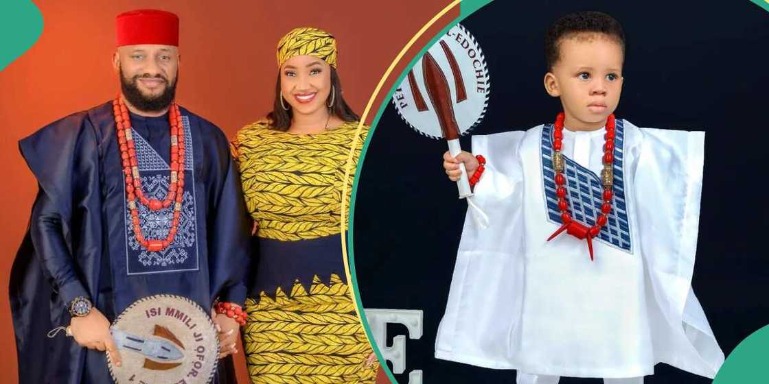 Yul Edochie shares pictures of his second son with Judy Austin. Yul Edochie shares pictures of his second son with Judy Austin.