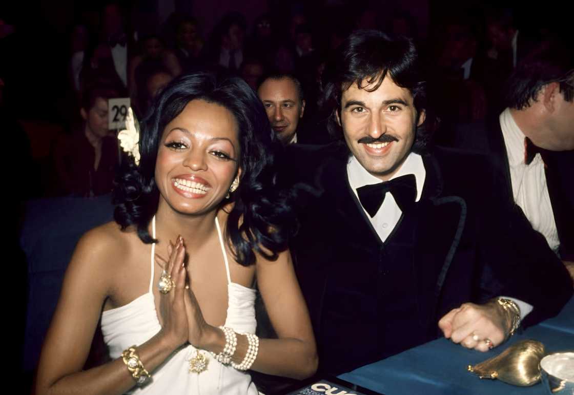 Diana sits with her husband, Robert Ellis Silberstein Diana sits with her husband, Robert Ellis Silberstein