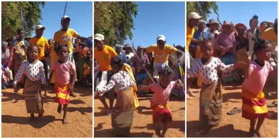 Adults scream as little girl in wrapper shows off cool leg moves while dancing on street, video goes viral Adults scream as little girl in wrapper shows off cool leg moves while dancing on street, video goes viral