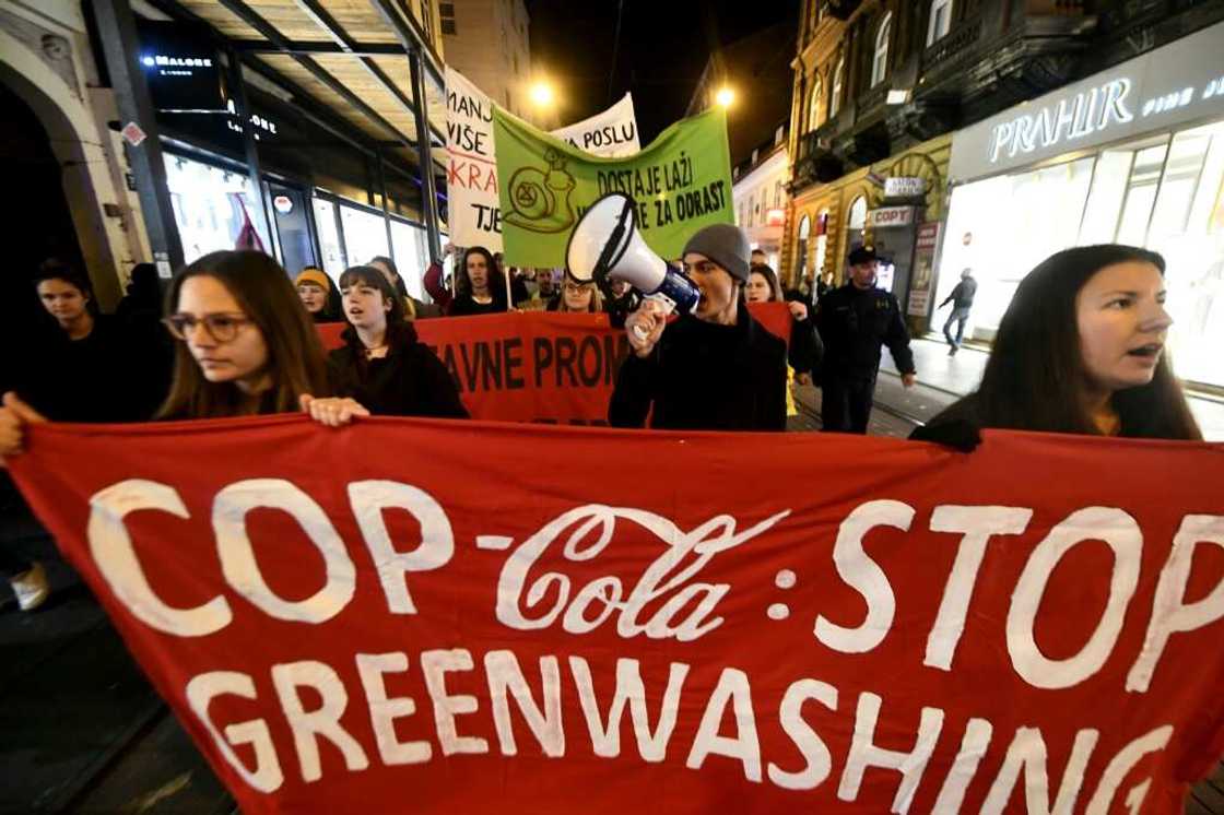 Environmental protsters rally in Zagreb, Coatia on November 8, 2022 as the COP27 UN climate talks are being held in Egypt Environmental protsters rally in Zagreb, Coatia on November 8, 2022 as the COP27 UN climate talks are being held in Egypt