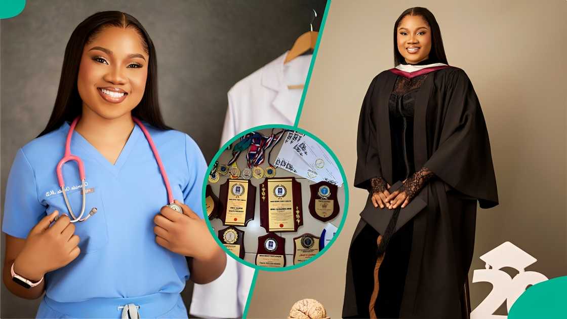 A lady who was confused in 200 level graduated as a doctor with seven distinctions. A lady who was confused in 200 level graduated as a doctor with seven distinctions.