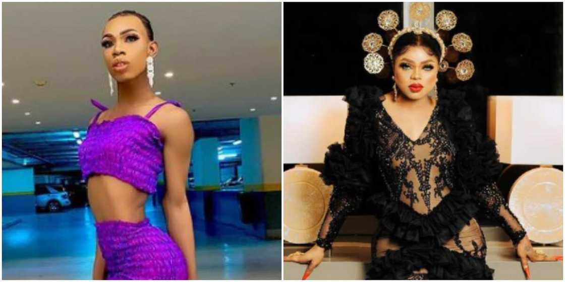 James Brown drags Bobrisky James Brown drags Bobrisky